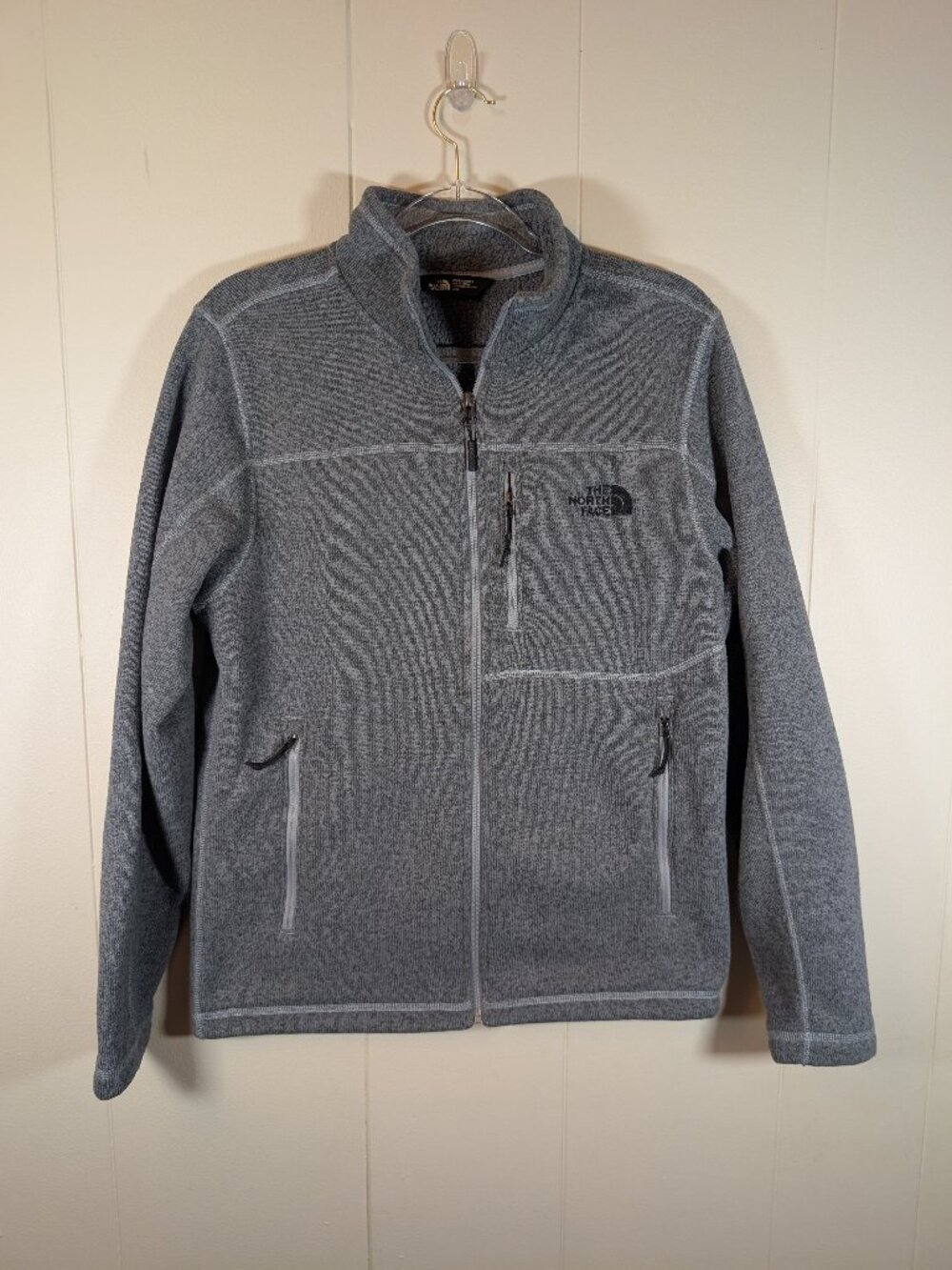 THE NORTH FACE Gordon Lyons Men's M Gray Sweater Fleece Full Zip Jacket